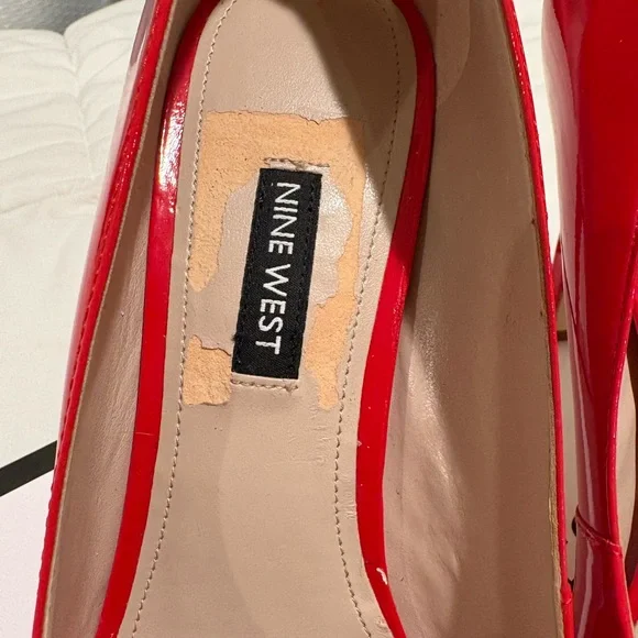 Nine West Vibrant Red Heels - Picture 6 of 6